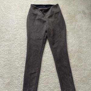 Grey suede leggings